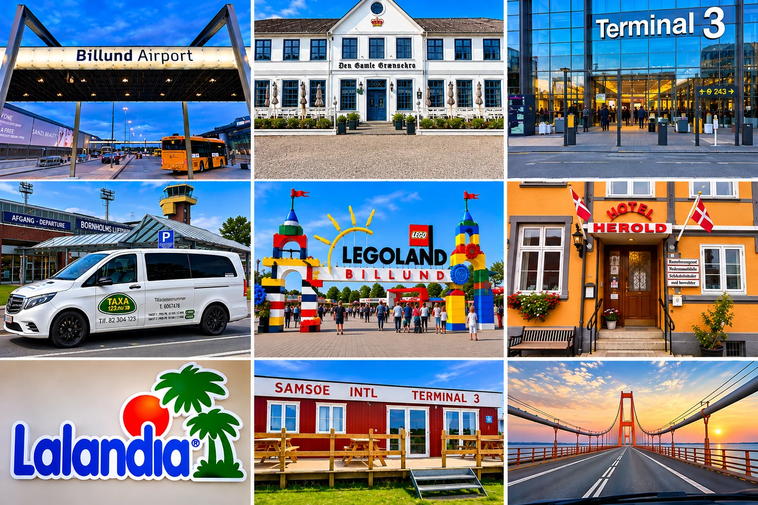 Danish Airport Taxi – ture rundt i Danmark (AI-genereret illustration)